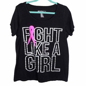 Awesome Ideology Black Round Neck S/S Graphic Print Athletic T-Shirt Size 1X EUC